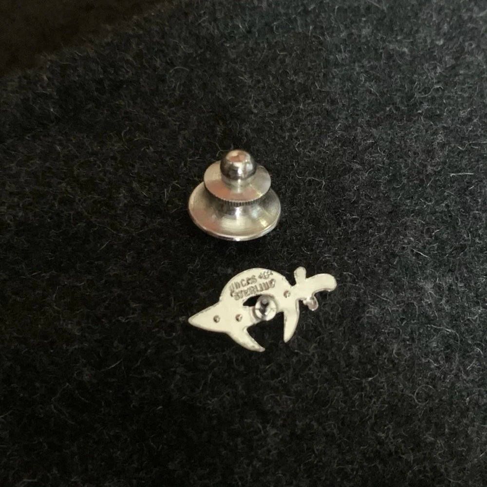 Vintage sterling crystal scimitar Shriner pin - Picture 7 of 7